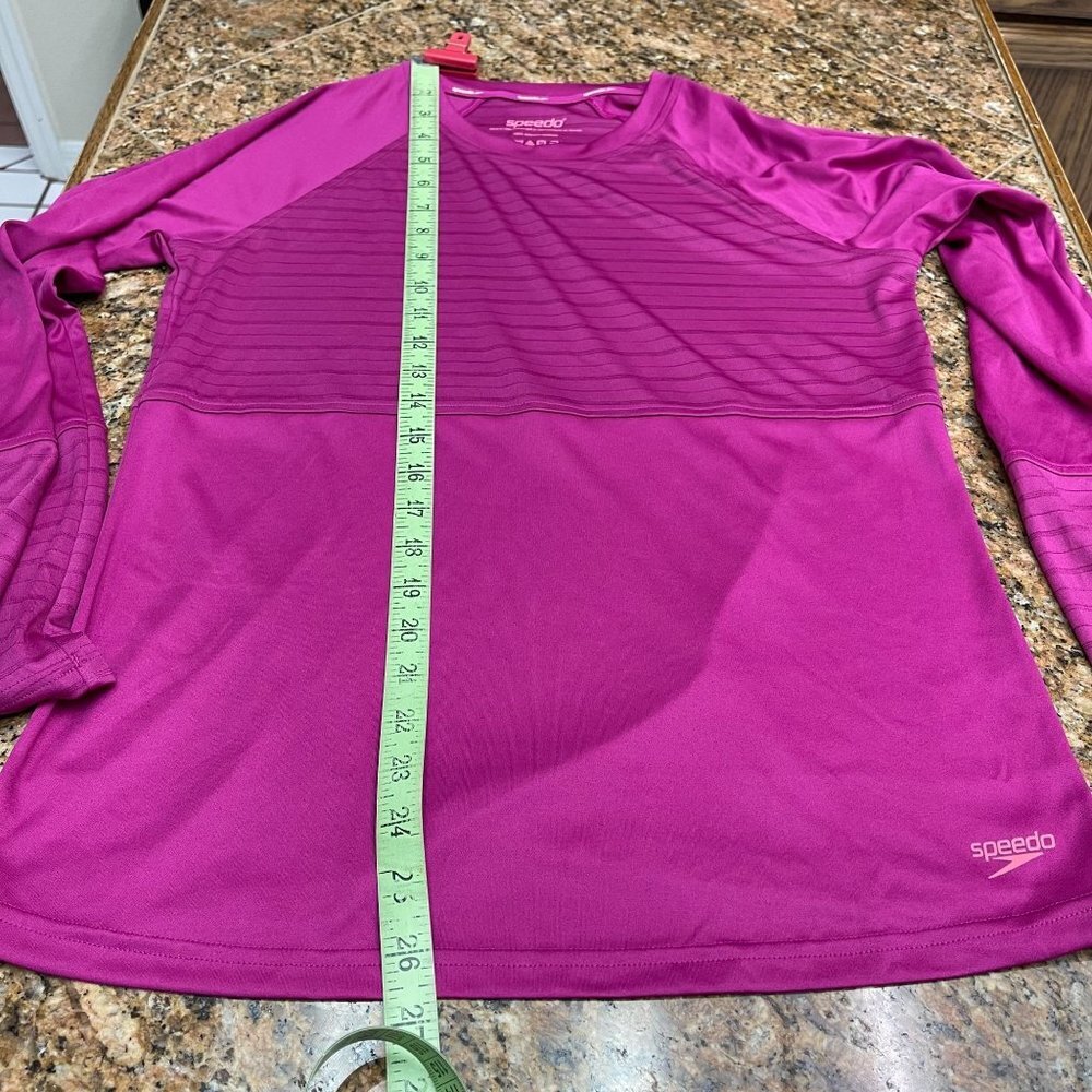 Speedo Women Long Sleeve Rash Guard Rashguard Shirt Top Pullover - Picture 7 of 12